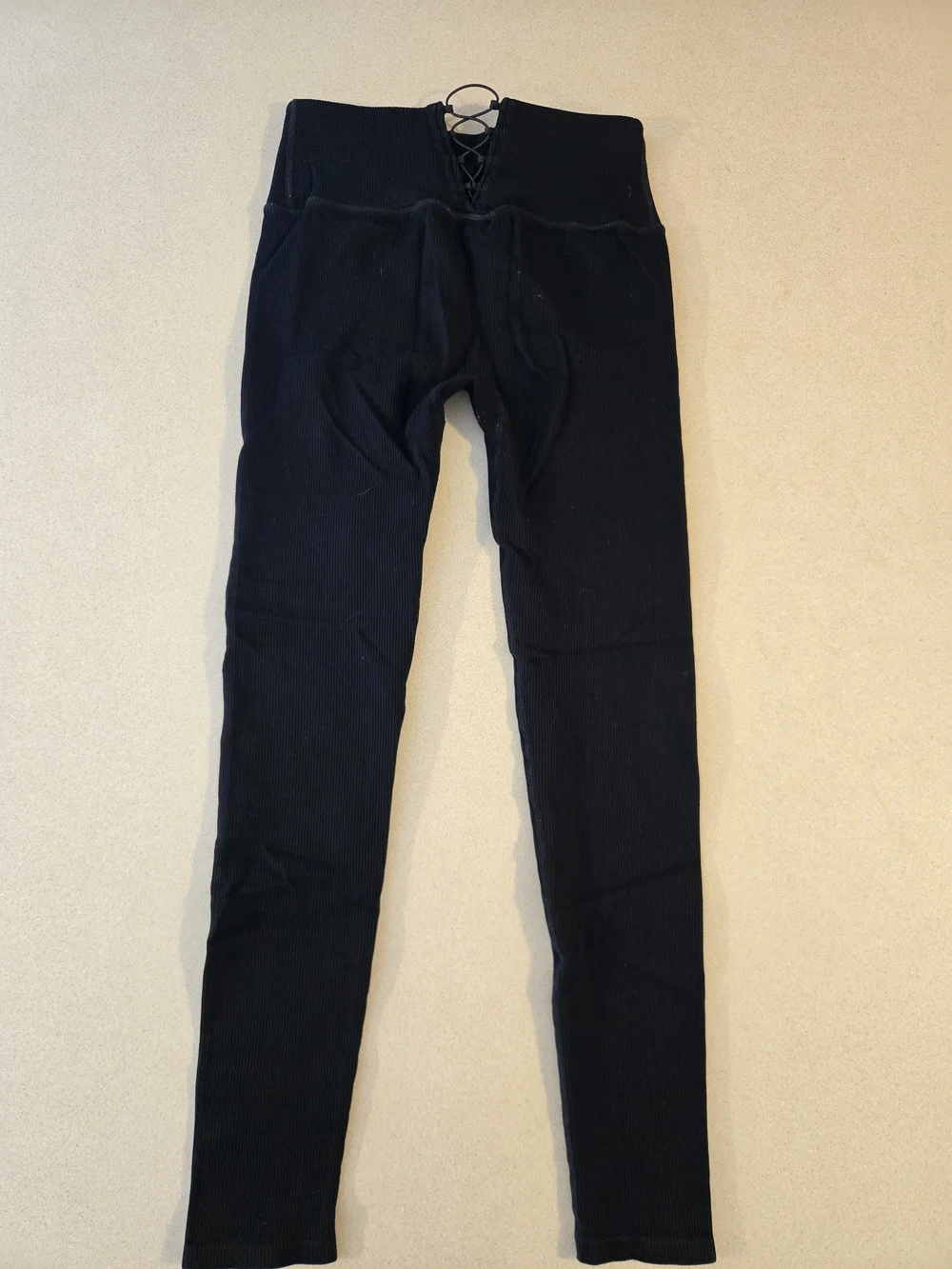 Fabletics Black High-Waist Leggings with Side Pockets